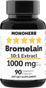 MONOHERB Bromelain Extract 1000 mg - 90 Vegetarian Capsules