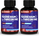 Magnesium L-Threonine Capsules, Magnesium Threonine Supplement, 1900mg Magnesium L-Threonine, Non GMO, Gluten Free - 240 Veg Capsules
