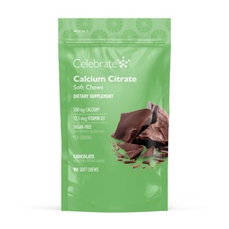 Celebrate Vitamins Bariatric Calcium Chews 500 Mg with Vitamin D3, 3 Months Supply (90 Chews) for Gastric Sleeve & Bypass, Bone Health Support, Sugar & Gluten Free, Chocolate