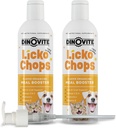 Lickochops dinovite pour le supplément chien et chat amélioré avec Omega-6, 3 acides gras, probiotiques et vitamine E, 16 oz avec pompe