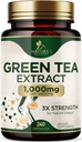 Green Tea Extract Capsules 1000 mg - Standardized 45% EGCG & 98% Polyphenols - 3X Strength Green Tea Pills for Natural Energy - Supports Heart Health, Herbal Supplement, Vegan, Non-GMO - 240 Capsules