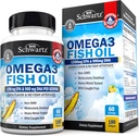 Triple Strength Omega 3 Fish Oil Supplement - 2250mg EPA DHA Omega 3 Fatty Acids from Fresh Wild Caught Fish, Burpless Lemon Flavor Formula Supports Eye Health and More, Gluten Free, 180 Softgels