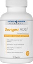 Arthur Andrew Medical - Devigest ADS, support digestif avancé, soulagement de l'intolérance à la lactose et des sensibilités caséines, végétalien, non-OGM, 180 capsules