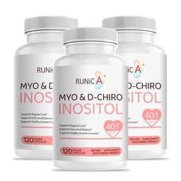 Myo-Inositol & D-Chiro Inositol Supplément pour femmes - Idéal rapport 40:1 -Soutenir l'équilibre hormonal des femmes et la fertilité et la santé ovarienne - Capsules de poudre végétalienne - 90 jours d'approvisionnement