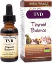 Amber NaturalZ TYD Thyroïde Balance supplément à base de plantes pour chiens, chats, oiseaux, cochons de Guinée, et lapins