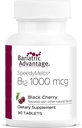 Avantage bariatrique B-12 Meltes rapides, supplément de vitamine B12 1000 mcg, fusion rapide avec 200 mcg d'acide folique pour le soutien nutritionnel - Cerise noire, 90 Compte