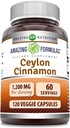 Amazing Formulas Ceylon Cinnamon 1200 Mg | Vegetarian Capsules | Non-GMO | Gluten-Free | Made in USA (1 Pack | 120 Count)