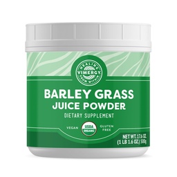 Supplément alimentaire en poudre de jus d'orge d'orge Vimergy - 0,8g par portion (625 portions) – formule de superaliments propres – favorise la santé cardiovasculaire* – bio, végétalien et sans gluten – taille de valeur 500g