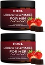 FOCL Female & Male Libido Booster Intimacy Set - 1 Month Supply Libido Gummies for Men & Women with Horny Goat Weed | Boost Desire, Arousal, Energy, Stamina, Performance, Endurance, Hormone Balance