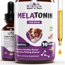 Dog Melatonin - Melatonin pour chiens - Aide au sommeil des chiens - Aide au sommeil des chiens - Melatonin pour chiens Dormir - Apaisant pour chiens - Apaisant pour chiens - Apaisant pour chiens - Relief d'anxiété pour chiens - 1 fl oz: Bacon Flavor