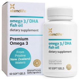 Xtendlife Omega 3 DHA Fish Oil for Heart, Brain & Joint Health - 1100mg Omega - 3 with 700mg DHA & 300mg EPA - 1 Month Supply (60 Count)