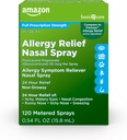 Amazon Basic Care 24-Hour Allergy Relief Nasal Spray, Fluticasone Propionate (Glucocorticoid), 50 mcg Per Spray, Full Prescription Strength, Non-Drowsy, 0.54 fl oz (Pack of 1)
