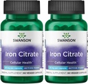 Swanson Iron Citrate 25 Milligrams 60 Veg Capsules (2 Pack)