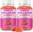 Gommies de collagène 2 paquets pour les femmes et les hommes - avec biotine, vitamine C, et zinc pour la radiance cutanée, la croissance des cheveux, les ongles forts et le soutien articulaire, 120 comte