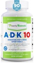 Power By Naturals Supplément de vitamine ADK – ADK 10 High Potency avec des vitamines A, D3 10 000 UI et K2 MK7 pour le Cœur Supérieur, Immune et Bone Health Support – 90 Capsules, 1 Pack (3-Mois)