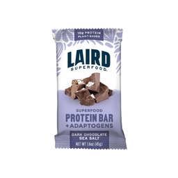 Laird Superfood Functional Protein Bars – Protein Bar but Better with Real Ingredients, Functional Mushrooms 10g Plant-Based Protein, 6g Fiber - Non-GMO - Dark Chocolate Sea Salt, 10 Count (Pack of 1)