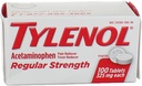 Tylenol Reg Strngth 100'S Size 100ct Tylenol 325 Mg Regular Strength Pain Reliever