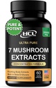 Mushroom Supplement Extracts of Lions Mane Cordyceps Chaga Reishi Turkey Tail Maitake Shiitake Capsules - Natural Vitamins Minerals Antioxidants Supplement - Made in The USA