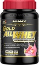 ALLMAX Nutrition Or ALLWHEY, fraise - 2 lb - 24 grammes de protéines par scoop - sans gluten, faible teneur en glucides et faible teneur en sucre - Env. 30 portions