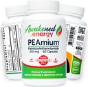 Palmitoyléthanolamide 450mg Confort Mobilité Nerves Soutien cognitif et immunitaire - Micronised High Absorption - Tous les pois naturels - États-Unis Fabriqué - Pas d'additifs ou d'excipients – 60 capsules végétaliennes Supplément