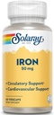 Solaray Iron 50 mg | Healthy Circulation, Cardiovascular Function & Red Blood Cell Health Support | 60 VegCaps