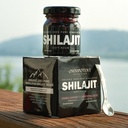 Résine Shilajit himalayenne - Supplément chilajit biologique provenant de hautes altitudes - 500mg Résine naturelle pure et acide fulvic, 85+ minéraux traces (50g (100 portions) + cuillère)