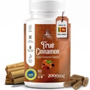 Pure Ceylon Cinnamon Capsules, 2,000mg, Two Month Supplement | Made in Sri Lanka |Non-GMO, Gluten-Free, True Cinnamomum from Sri Lanka, 100% Pure Cinnamon (NOT Mix with Cassia).