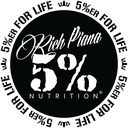 Rich Piana 5% Nutrition 5% ERFORLIFE Black w/White Trim 4-inch Circle Decal #2