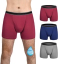 TIICHOO Washable Incontinence Underwear for Men Cotton Boxer Briefs 100ml Absorbency Mens Leakproof Underwear