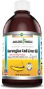 Amazing Omega Norwegian Liquid Fish Oil -3s, DHA, EPA par service