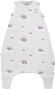 Woolino 4 Season Baby Sleep Bag with feet, Australian Merino Wool and Organic Cotton, 6-18 Months, Rainbow