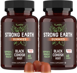 YUM-V'S Forte Terre Noire Cohosh Root 50mg (60 Comte) - Extrait naturel Ménopause Suppléments de nuit Sweats & Flashs chauds pour les femmes