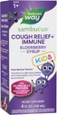 Nature’s Way Sambucus Kids Cough Relief +♢ Immune Syrup*, Feel Better Faster♢, Clinically Proven South African Geranium, with Elderberry Extract, Vitamin C & Zinc, Gluten Free, Vegan, 4 Fl Oz