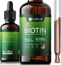 FabLab Biotin with Collagen, Keratin and Saw Palmett 25000msg Extract - Healthy Hair Skin & Nails for Adults, No Filler, No Stearate-Anti Aging Collagen Vitamins for Men & Women- 2 Fl Oz