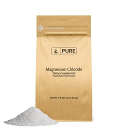 Pure Original Ingredients Magnesium Chloride (4lb) Oral Supplement, Crystal Powder, Magnesium Supplement