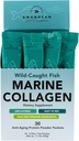 AMANDEAN Marine Collagen Peptides Powder Stick Packs. Poisson sauvage. 30 Packets individuels à usage unique. Cheveux, peau et ongles. Non-OGM, Zero Carbs, Non aromatisé, Haute Biodisponibilité.