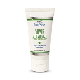 Path naturel Silver Ailes 200ppm Argent avec Aloe Vera Gel et huile d'arbre de thé - Soin de peau apaisant - 1,5 oz
