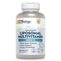 SOLARAY Liposomal Multivitamin for Men, Enhanced Absorption Immune, Energy & Bone Support Supplement, Mens Daily Multi Vitamin, BCAAs, Vitamin D3, C, B12, Zinc, Vegan, Soy Free, 60 Serv, 120 VegCaps