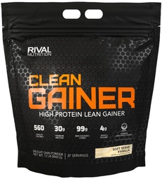 RIVAL NUTRITION Clean Gainer I High Protein Lean Gainer Powdered Drink Mix I 30g Protein Per Serving (12lb, Soft Serve Vanilla)