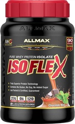 ALLMAX Nutrition - ISOFLEX Whey Protein Powder, Whey Protein Isolate, 27g Protein, Chocolate Mint, 2 Pound