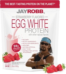 JAYROBB Strawberry Egg White Protein 24 oz, 1.5 Pound Bag