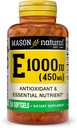 MASON NATURAL Vitamin E 450 mg (1,000 IU) - Antioxidant and Essential Nutrient, Healthy Immune System, Skin and Eyes, Whole Body Supplement, 50 Softgels