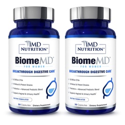1MD Nutrition BiomeMD Probiotiques pour les femmes - 62 milliards d'UFC, 16 souches avec des prébiotiques