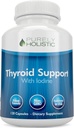 Purely Holistic Thyroid Support Supplement with Iodine - 120 Capsules - 2 Month Supply - with L-Tyrosine, B12, Magnesium, Ashwagandha, Kelp & More - Formulated for Women - Non GMO