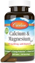 Carlson - Cal-Mag Gels, 2:1 Rapport calcium/magnésium, Soutien os, Production d'énergie, 100 gels doux