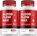 Blood Flow Max Capsule - BloodFlowMax Formule avancée, BloodFlow Max Extra Strength, Wellness global, Vitamines tout-naturelles, Avis (2 Pack - 120 Capsules)