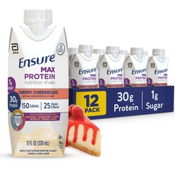 Veillez à ce que Max Protein Shake-Cake Cerise prêt à boire 30g Protéines pour la santé musculaire 1g Sucre, 4g Fibre