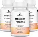 300 Million CFU Probiotiques - Probiotiques pour les femmes et les hommes, 12 souches probiotiques plus prébiotiques, pour les immunitaires et digestifs, la santé des intestins, le blottis, le plateau stable - 180 capsules...