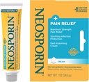 Neosporin + Maximum-Strength Pain Relief Dual Action Cream, First Aid Topical Antibiotic and Analgesic Cream for Wound Care of Minor Cuts, Scrapes and Burns, Polymyxin B & Pramoxine HCl, 1 oz
