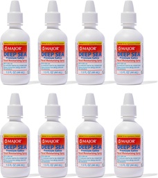 MAJOR Deep Sea Premium Saline - Nasal Moisturizing Spray for Dryness and Irritation Relief - Sodium Chloride 0.65% - 1.5 Fl. Oz (8 Pack)